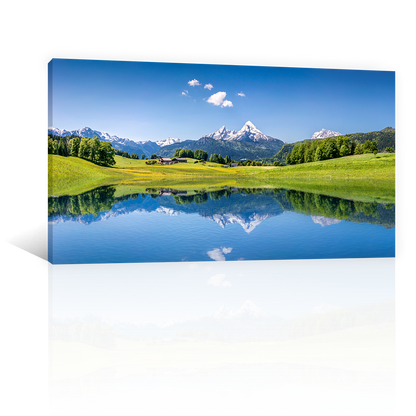 Lago En Alpes Suizos