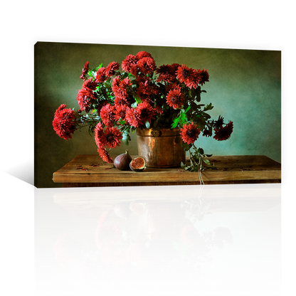 Flores Rojas De Otoño