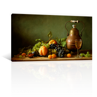 Frutas Y Laton Sobre Mesa
