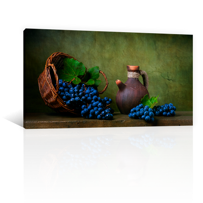 Canasto Con Uvas Moradas