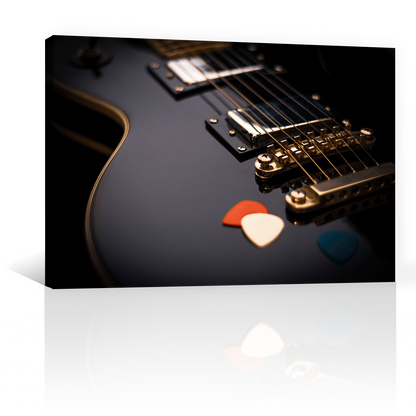 Guitarra Electrica En Negro