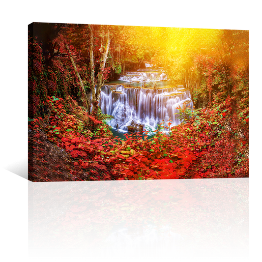 Cascada Flores Rojas