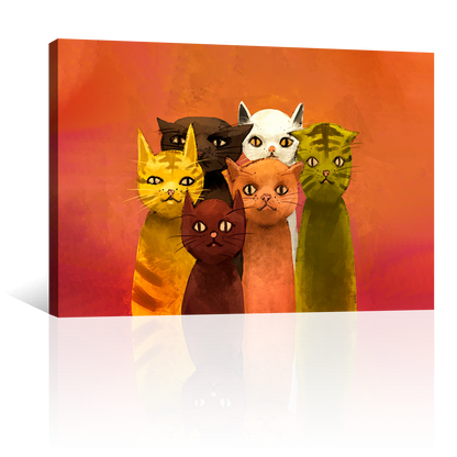 Cinco Gatos Posando