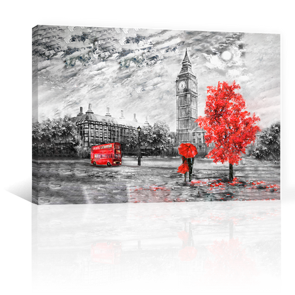 Londres Gris Y Rojo