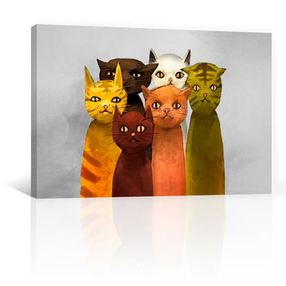 Seis Gatos Posando