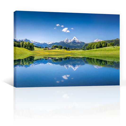 Lago En Alpes Suizos