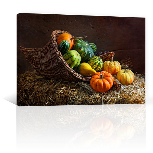 Canasto Con Calabazas