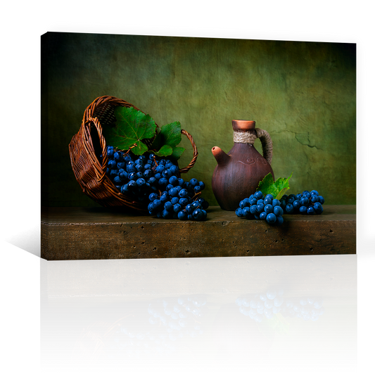 Canasto Con Uvas Moradas