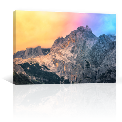 Montañas Nubes Y Colores