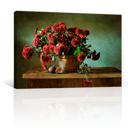 Flores Rojas De Otoño