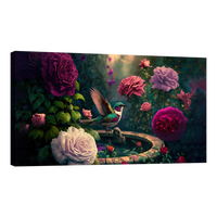 Colibrí y Flores