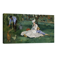 Familia Monet En Su Jardin Por Eduard Manet