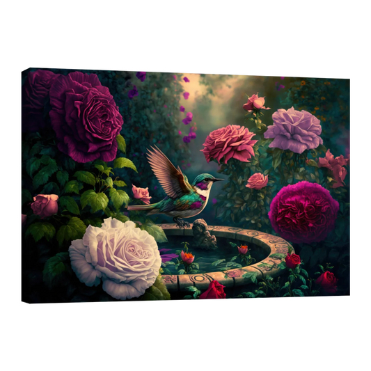 Colibri y Flores