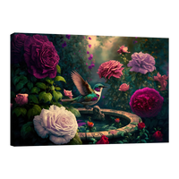 Colibrí y Flores
