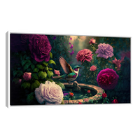 Colibrí y Flores