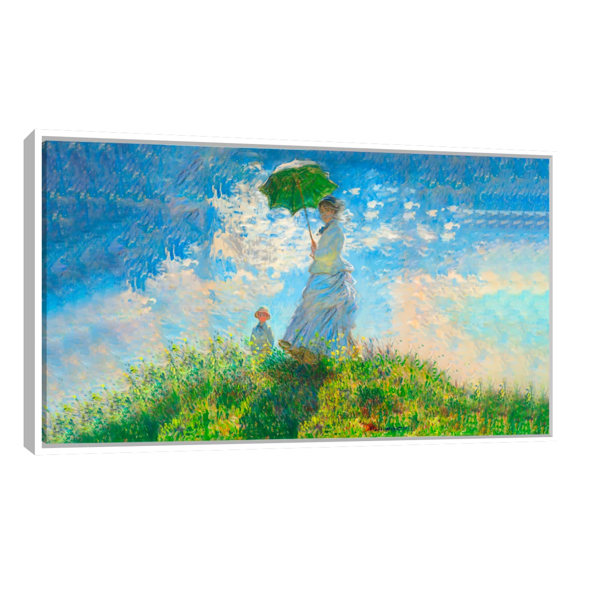 Mujer Con Sombrilla Y Su Hijo Por Claude Monet