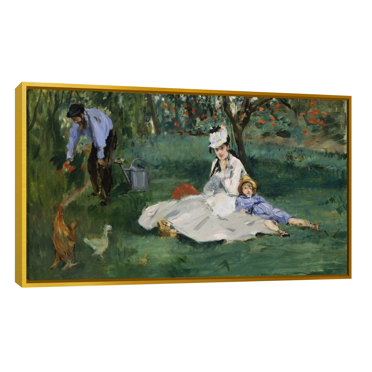 Familia Monet En Su Jardin Por Eduard Manet