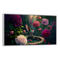 Colibrí y Flores