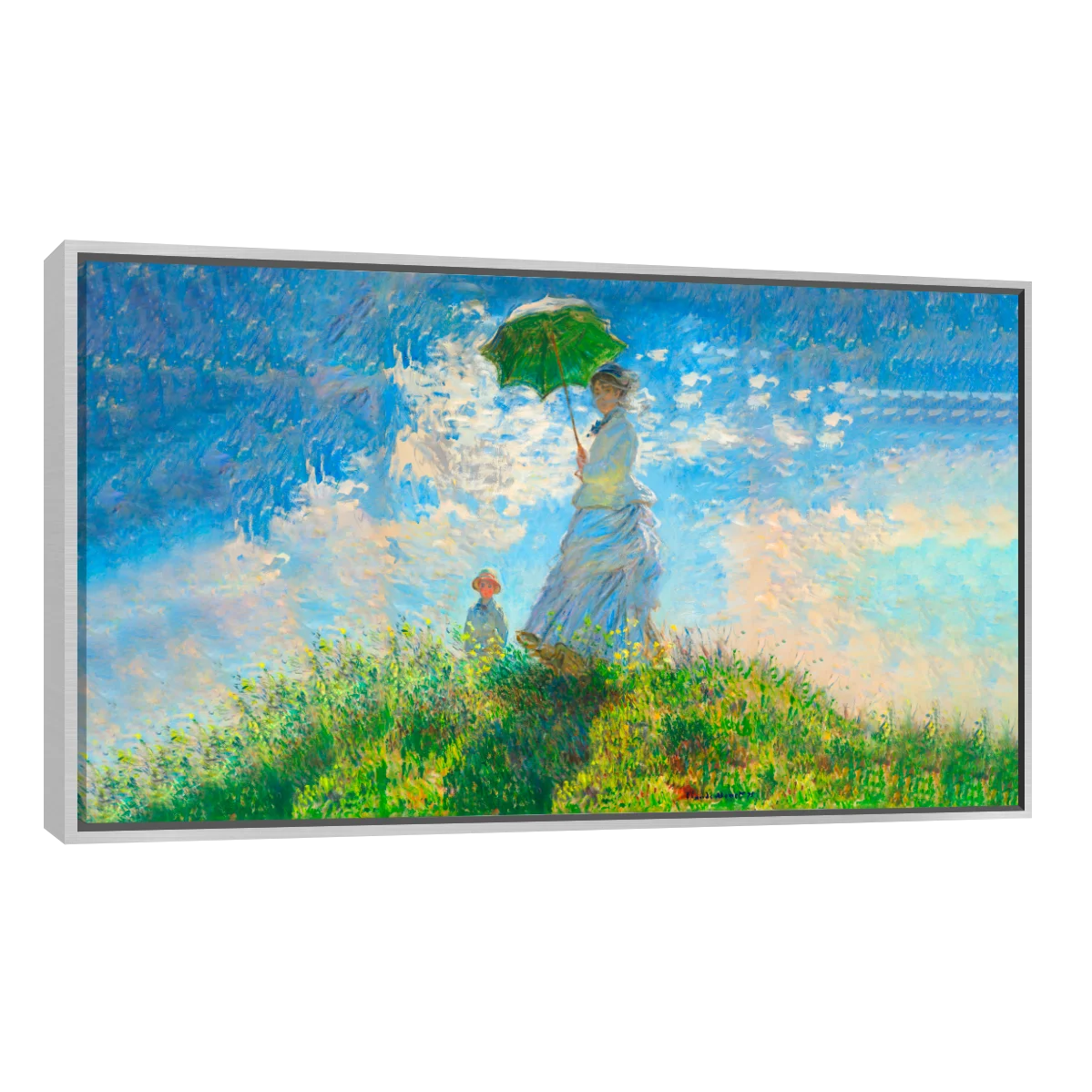 Mujer Con Sombrilla Y Su Hijo Por Claude Monet