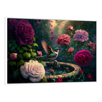 Colibrí y Flores
