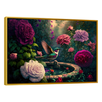 Colibrí y Flores