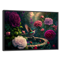 Colibrí y Flores