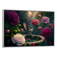 Colibrí y Flores